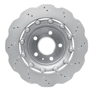 Audi RS5 Brake Rotor (1) - Rear - R1 Concepts - Drilled Carbon Alloy GeoMET - `13-`14
